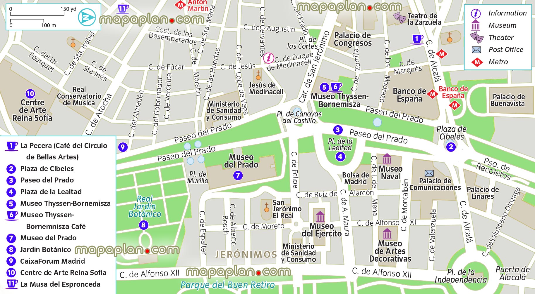 Мадрид как добраться. Музей Прадо на карте. План Пасео дель Прадо Мадрид. Карта парка Буэн-Ретиро Мадрид. Мадрид план города.